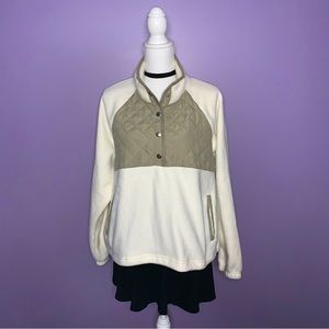 NWT Kyodan Cream and Olive Pullover